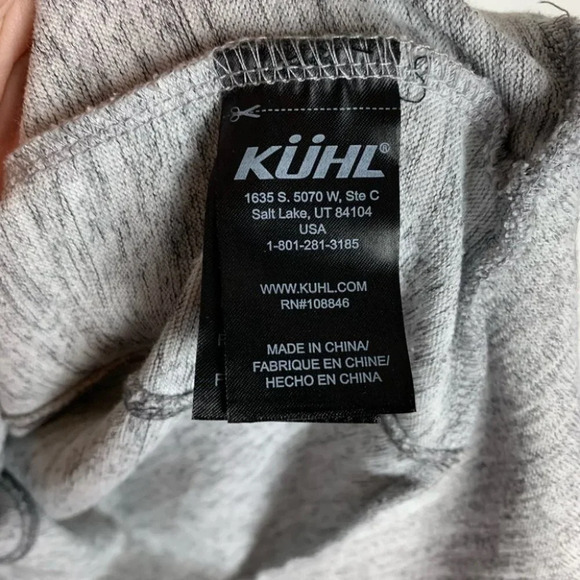 Kuhl Lea  Heather Gray Funnel Cowl Neck Pullover Sweater Sweatshirt Womens Sz M - Picture 8 of 15
